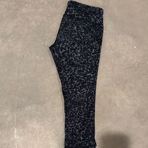 Athleta Black and Gray/blue Patterned Leggings